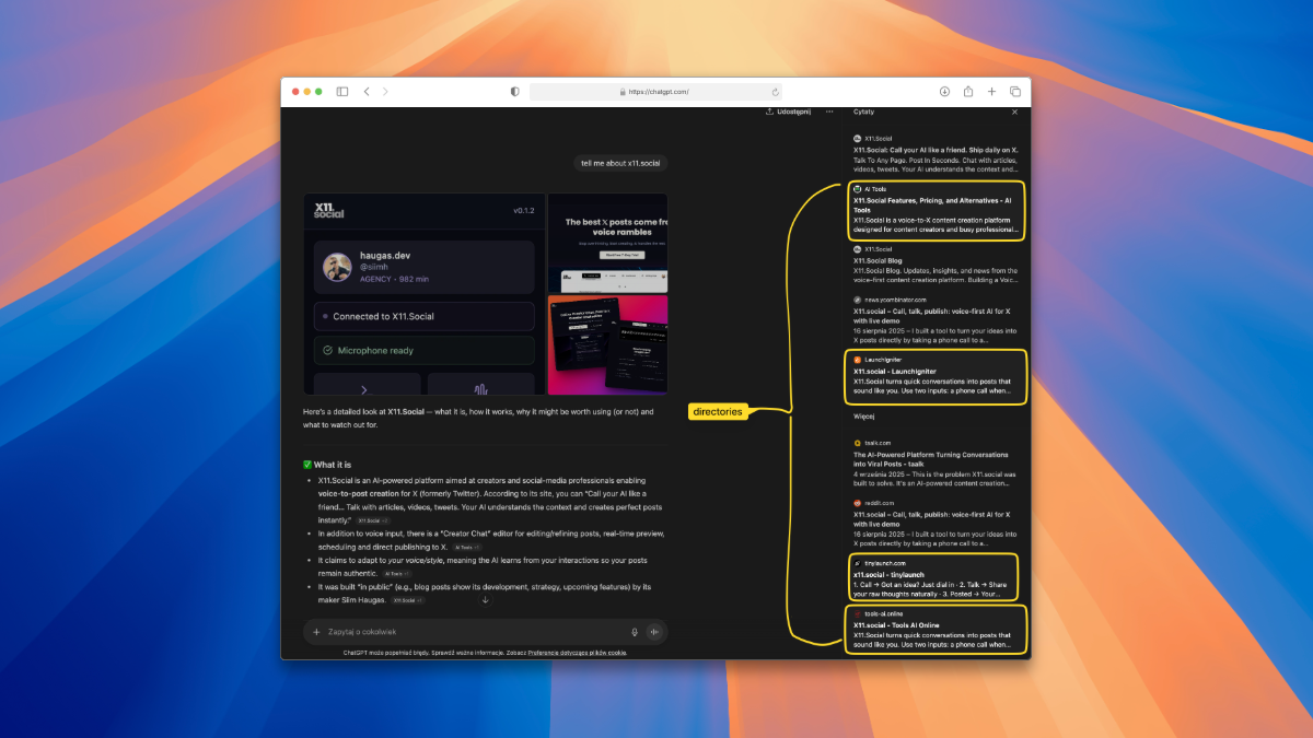 x11.social in chatgpt