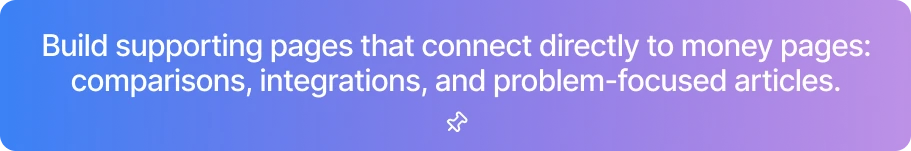 Build Supporting Pages That Connect Directly To Money Pages