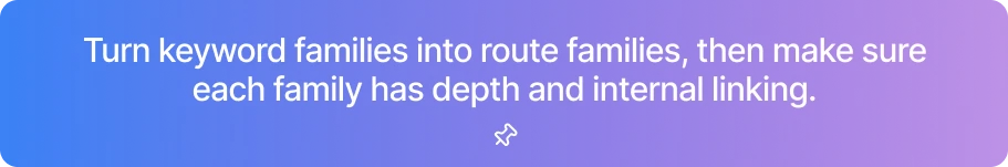 Turn Keyword Families Into Route Families,