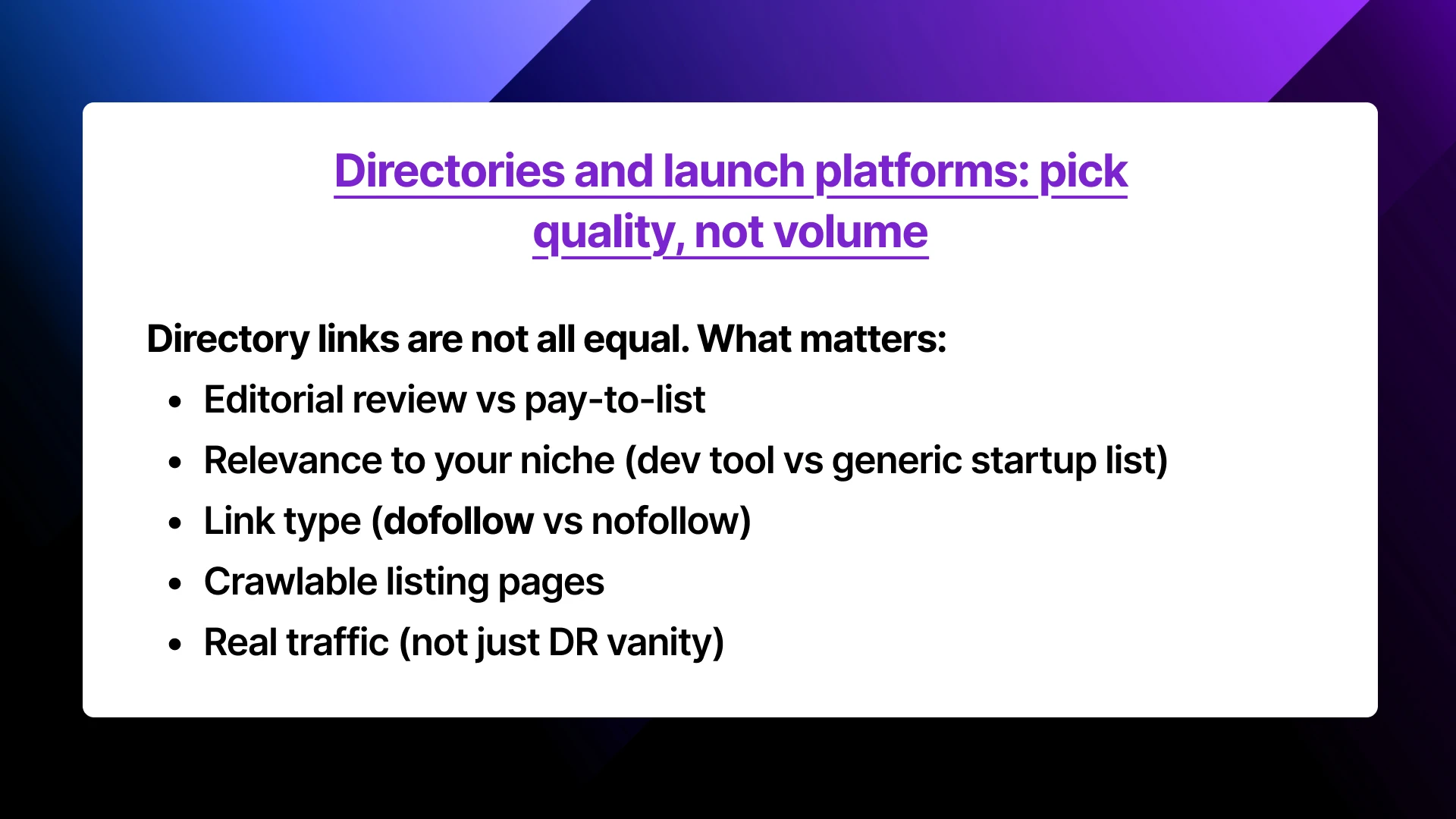 Directories And Launch Platforms Pick Quality, Not Volume
