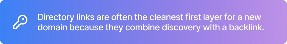 Directory Links Are Often The Cleanest First Layer For A New Domain